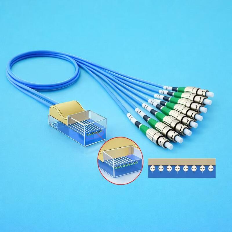 PM SM Hybrid Fiber Array Unit Polarisationserhaltende Singlemode V-Nut ...