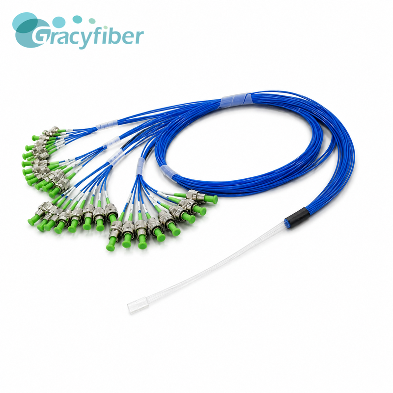 32 Channel PM Fiber Array Polarization Maintaining Fiber Array 127um ...