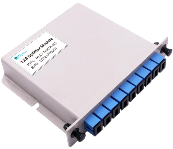 Coherent Communication Fiber Gyroscope PM PLC Splitter 2x(1x4) Channel ...