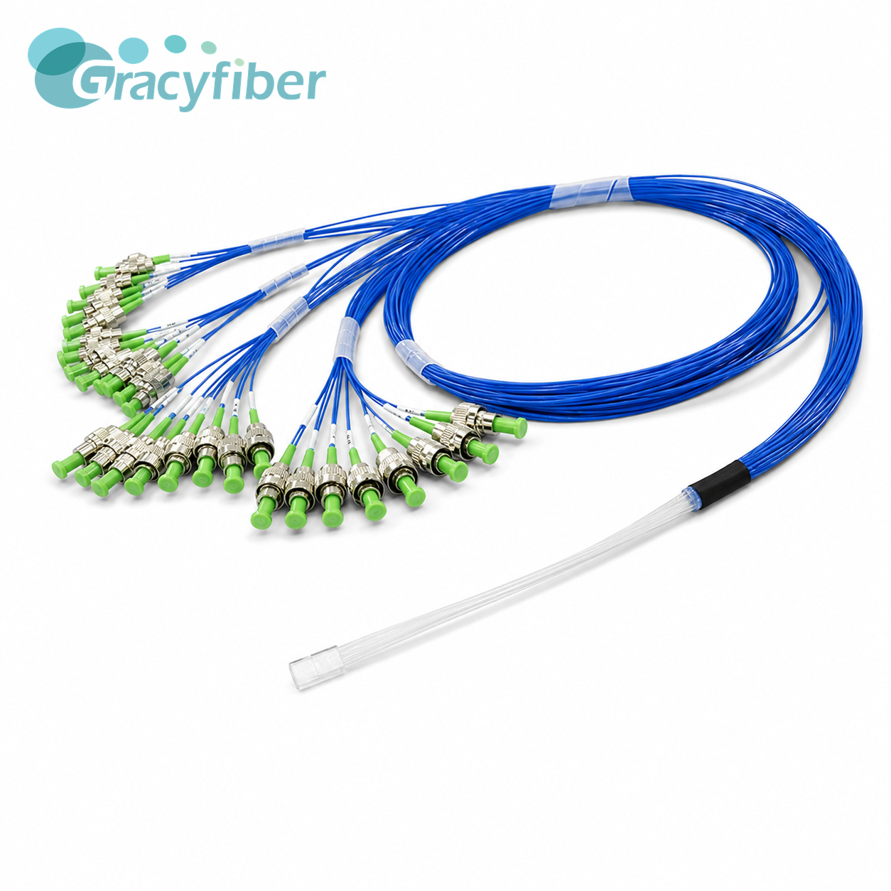 32CH PM Fiber Array 127um Pitch Polarization Maintaining Fiber Array ...