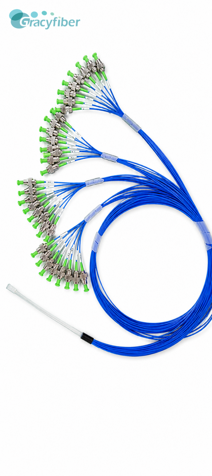 32 Channel PM Fiber Array Polarization Maintaining Fiber Array 127um ...